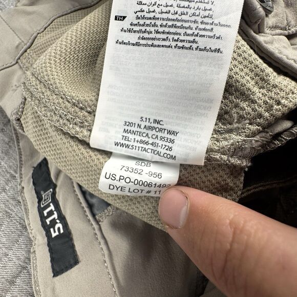 5.11 Tactical Trail Short Men 32 Tan 9.5" Hiking Outdoor Cargo Ripstop Stretch - Picture 8 of 8